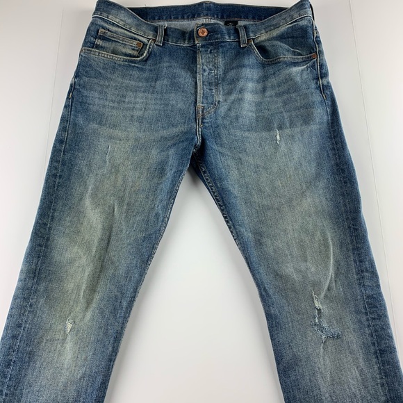 H&M Mens Slim Fit Denim Jeans 34/32 - Picture 2 of 5